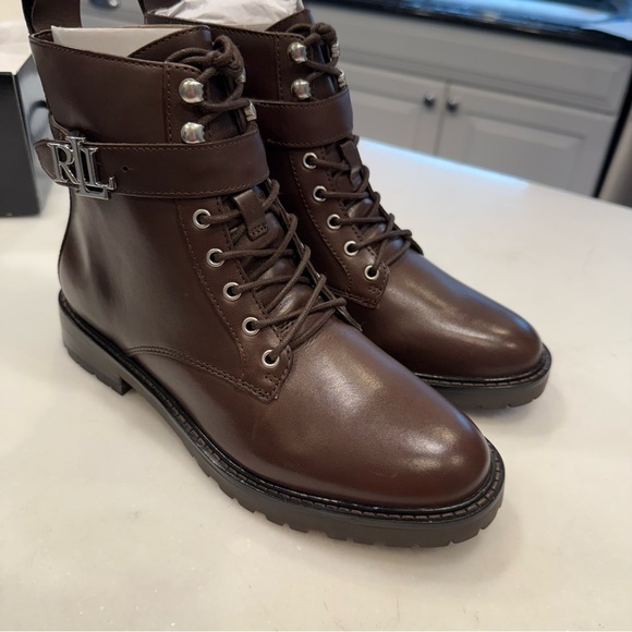 Lauren Ralph Lauren Eldridge Women's Boots Brown Leather Size 6.5 NEW! - Picture 10 of 10